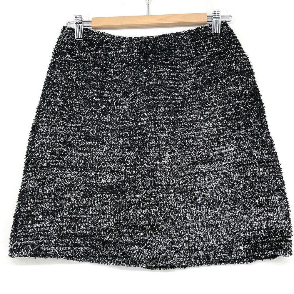 Anthropologie Hutch Skirt Shimmer Sparkle Women Size Small Metallic Tinsel